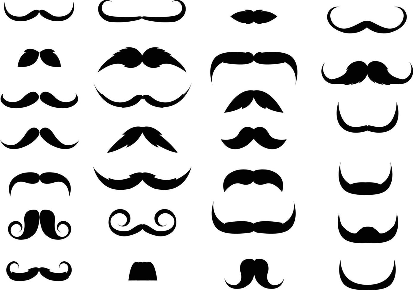 Ilustración de diseño de bigote vector