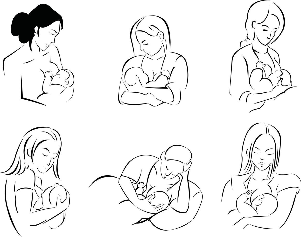Braestfeeding illustration design vector