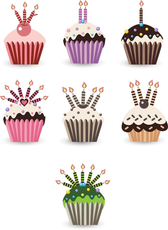 Cupcake Design Illustration Isolated White vector