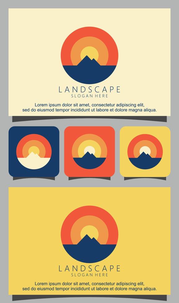 vector de diseño de logotipo de paisaje