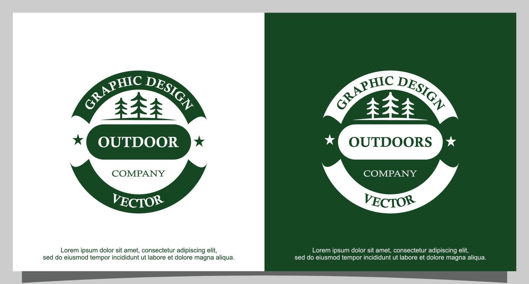 Outdoor adventure logo design vector