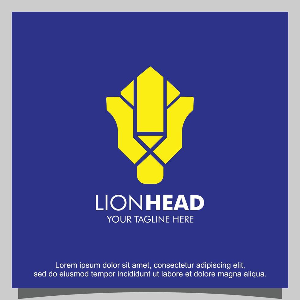 Lion head logo design vector