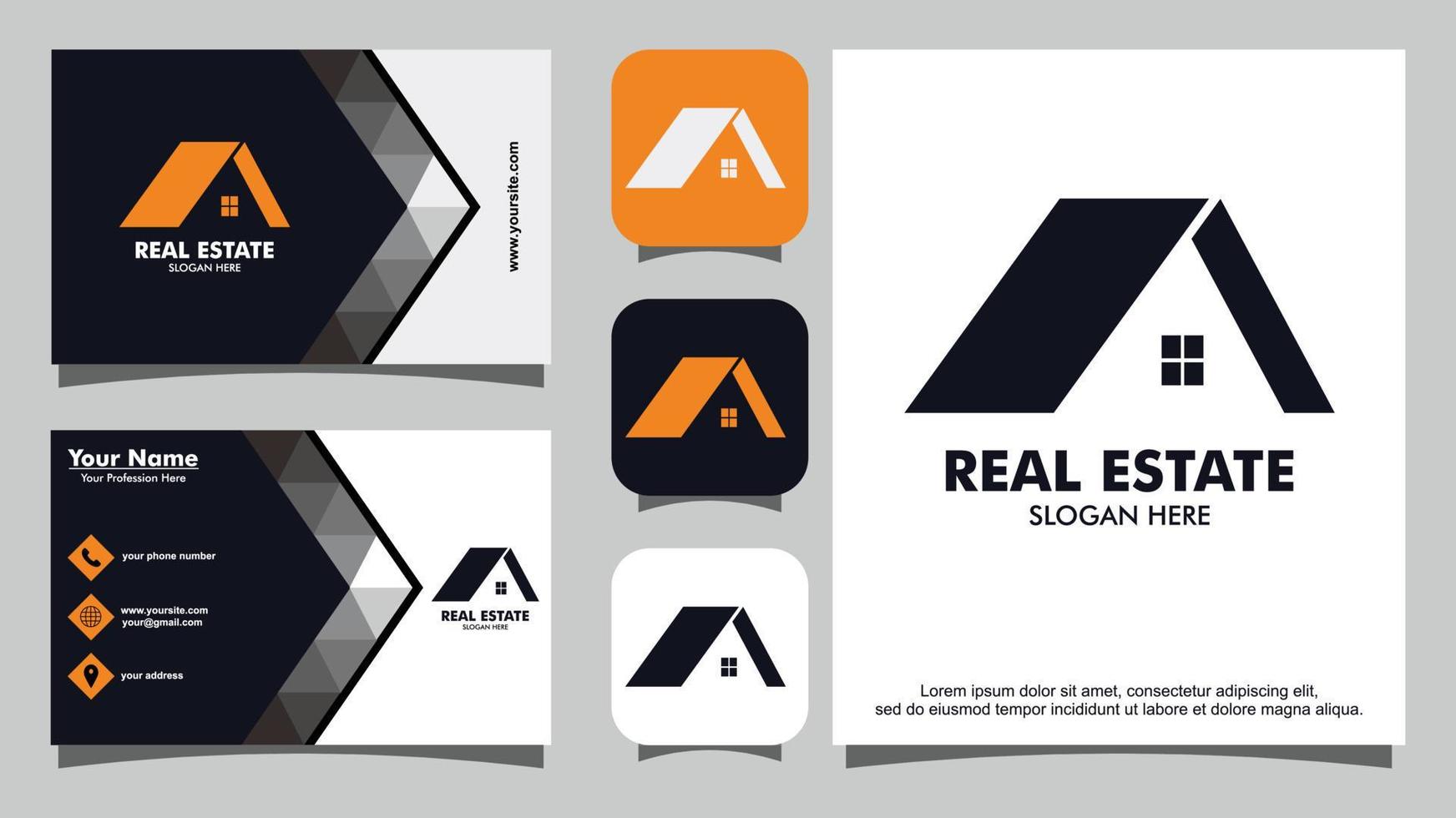 Real estate logo design vector