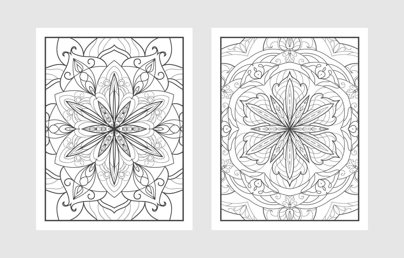 Adult Coloring page Vector flower for coloring.