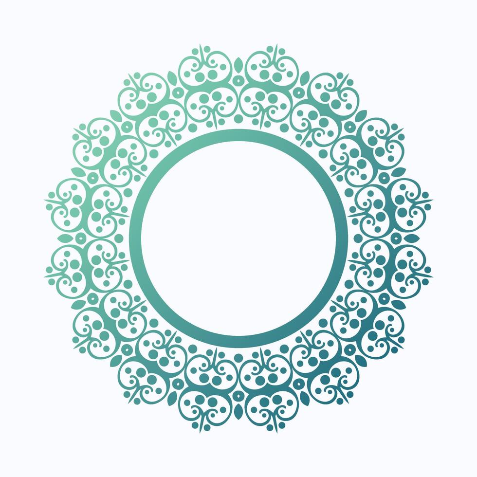 blue decorative ornament frame background vector