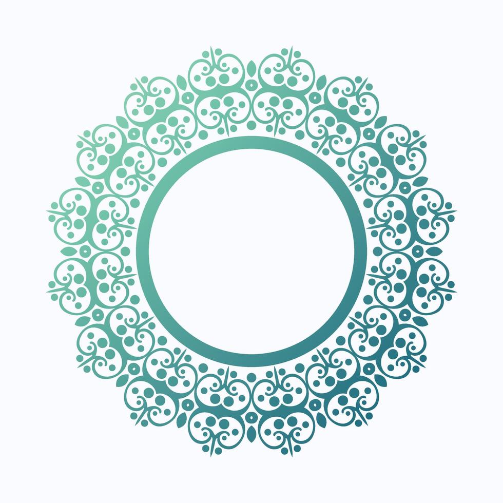 blue decorative ornament frame background vector