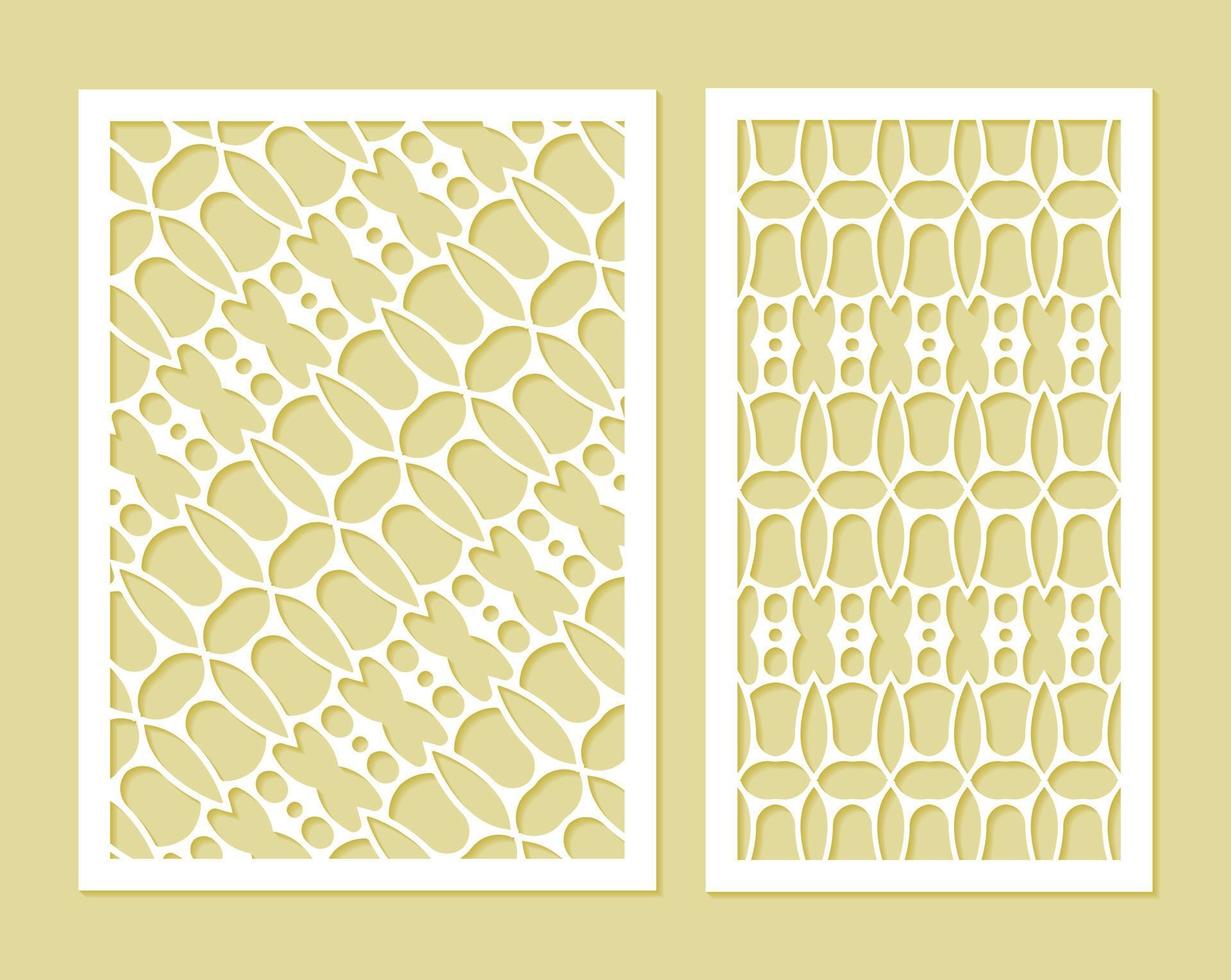 seamless die cut decorative pattern template vector
