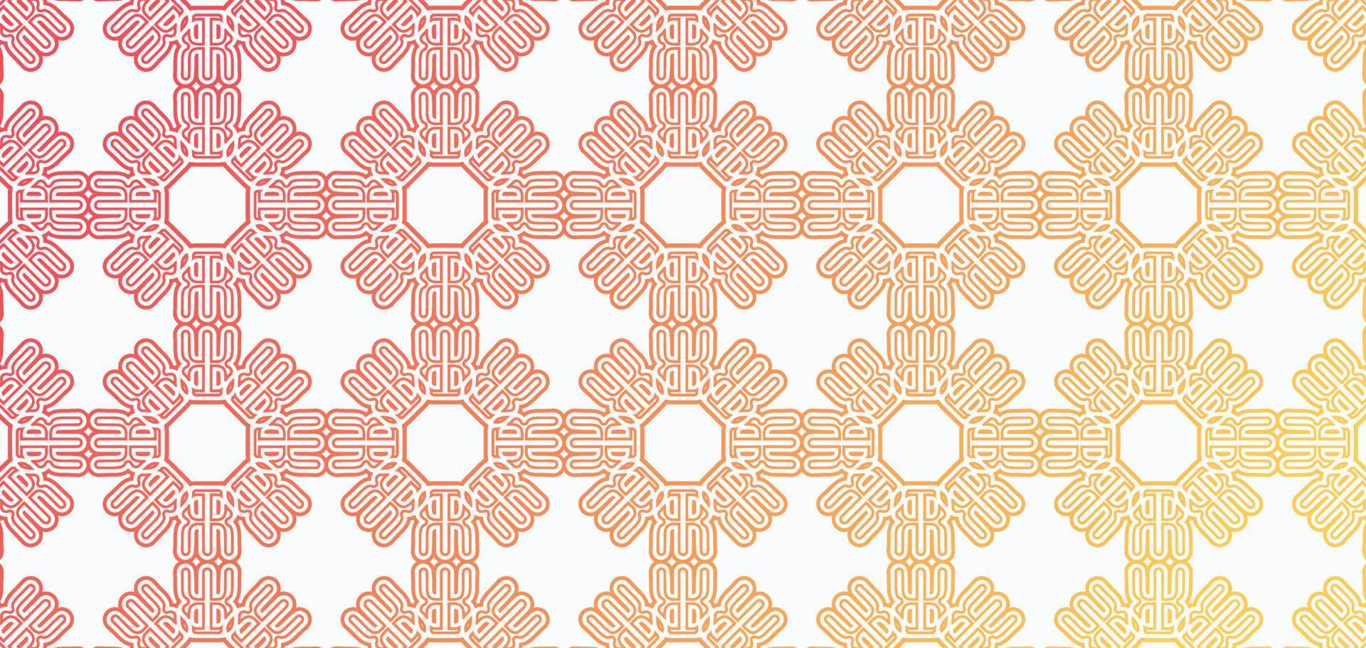 fondo de patrón de ornamento degradado naranja vector