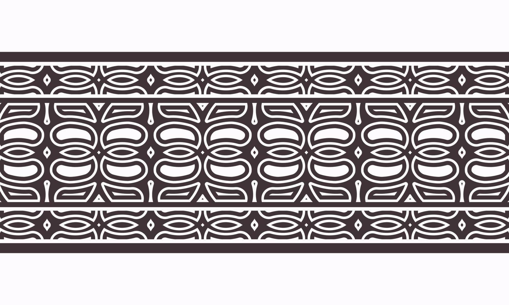 ornament style ethnic seamless borders vector