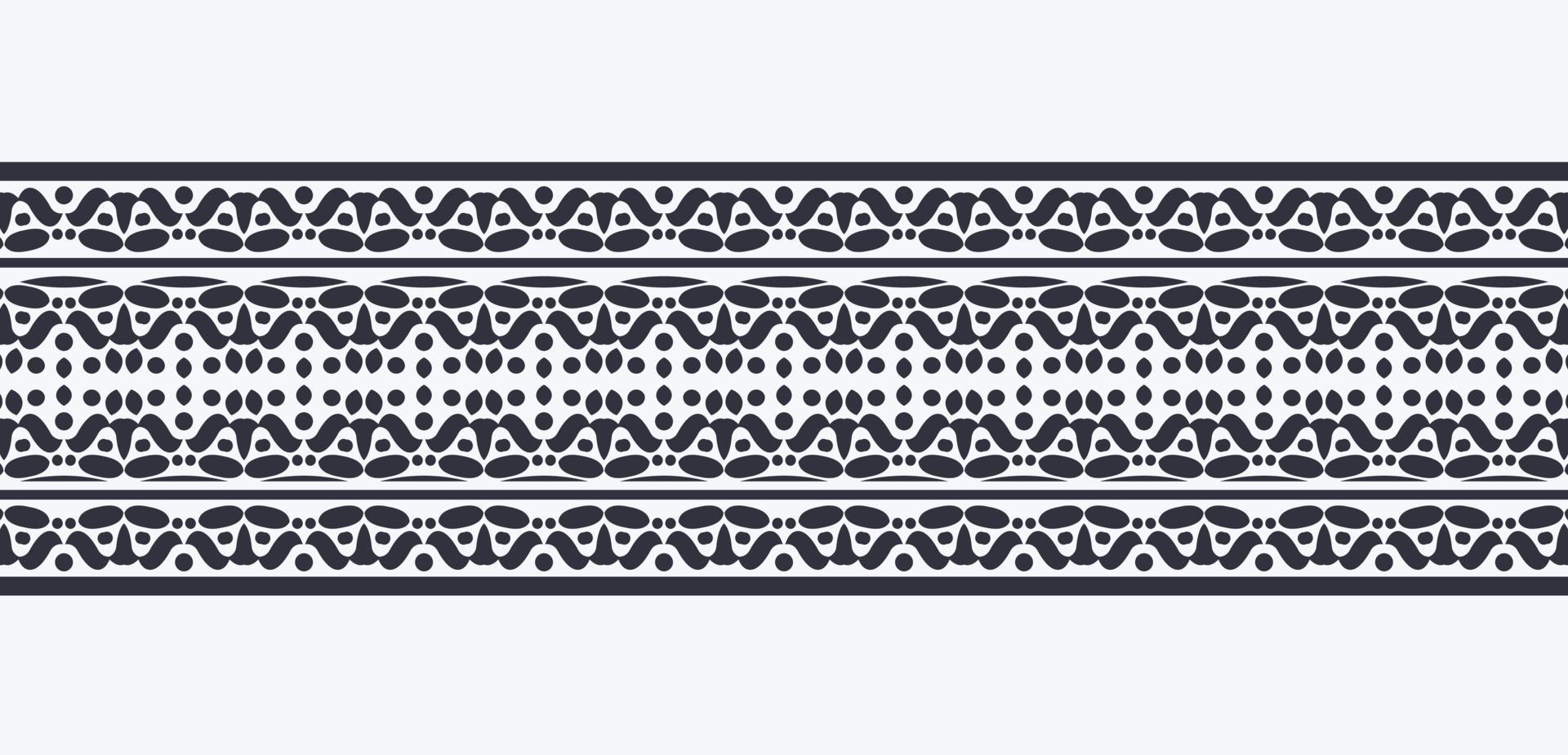 ornament style ethnic seamless borders vector