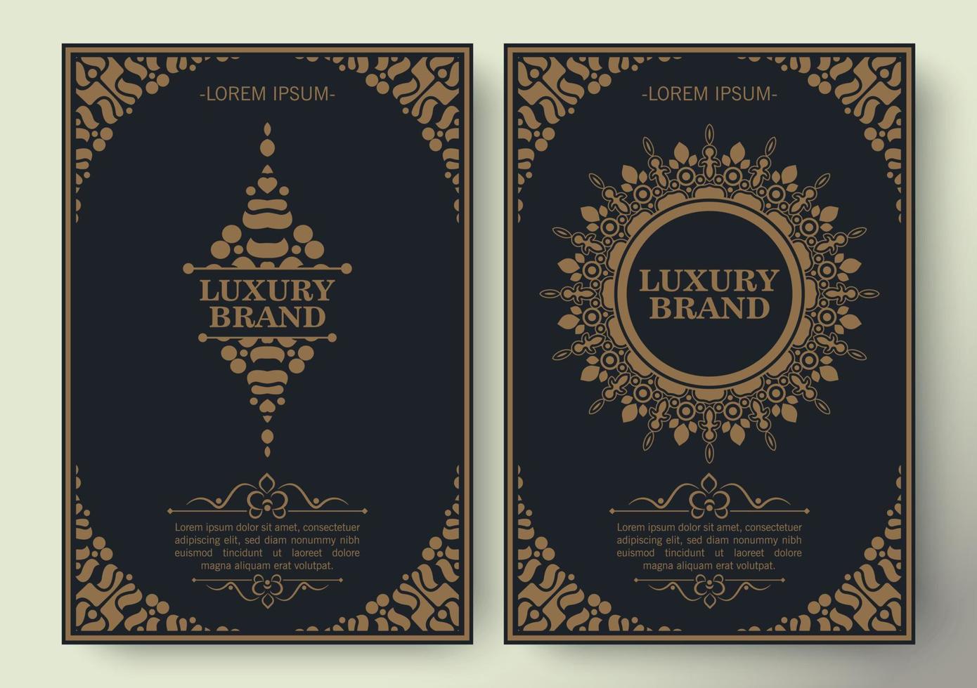 Vintage ornament greeting card vector template. Retro wedding invitation, advertising or other design and place for text. Flourishes ornamental frame and pattern background.