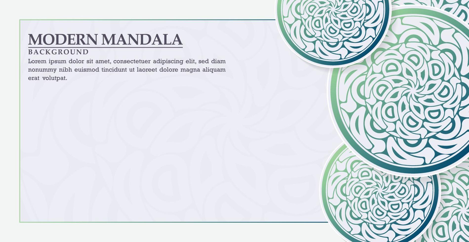 concepto de banner de patrón de mandala colorido vector