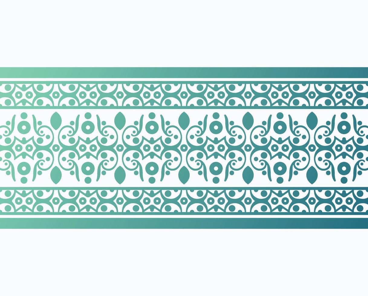 Gradient decorative border design template vector