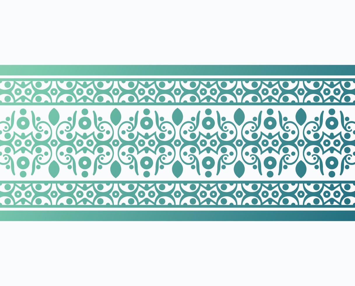 Gradient decorative border design template vector