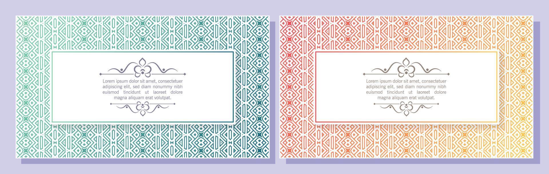 Colorful gradient pattern greeting card vector