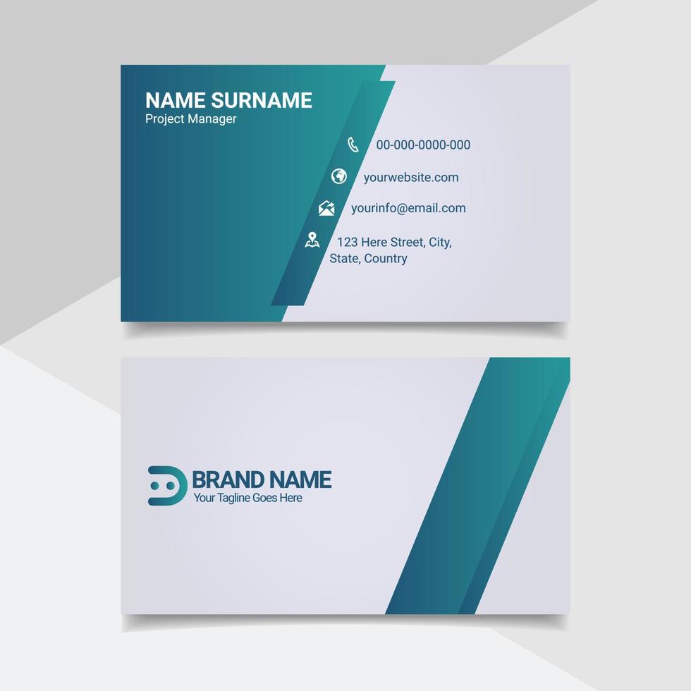 Modern Business Card Design Template Clean Professional Visiting Card vector