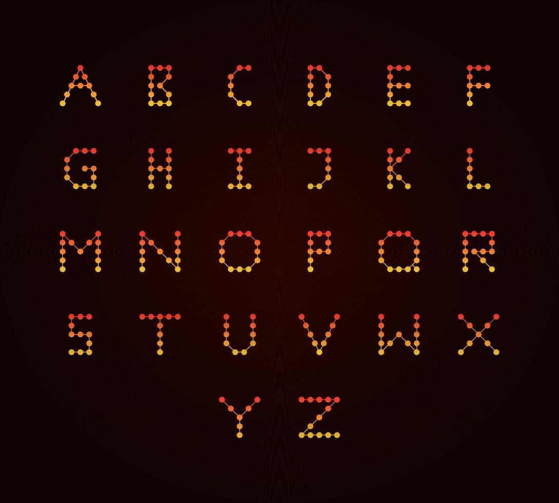 Letra de la a a la z letra de punto diseño de logotipo abstracto vector