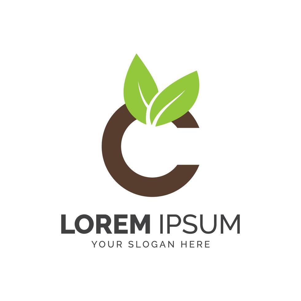 Natural Coffee Company Simple Logo Design Graphic Elements Template vector