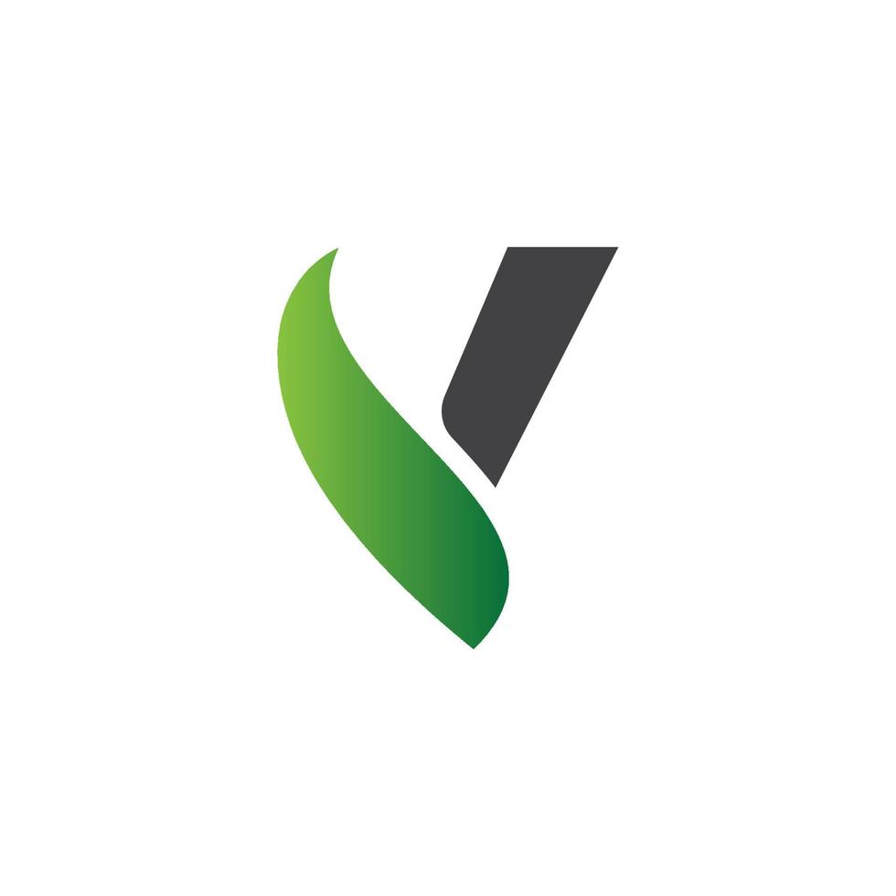 Letra v alfabeto hogar natural verde iconos hoja logo casa vector