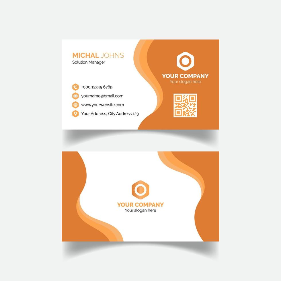 Corporate business card with white background vector