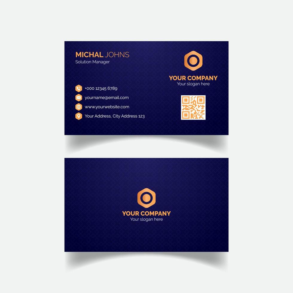 Business card with blue background vector