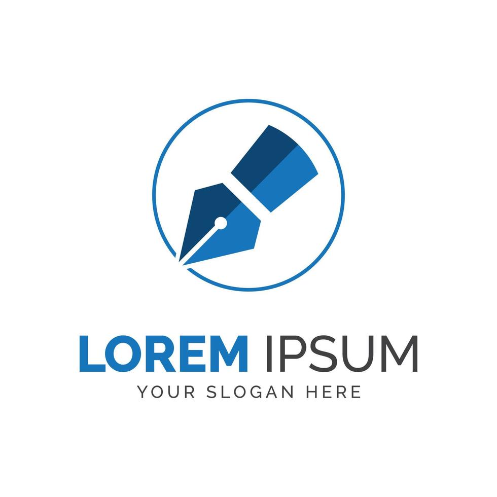 Abstract Pen Company Logo Icon Design Graphic Elements Template vector