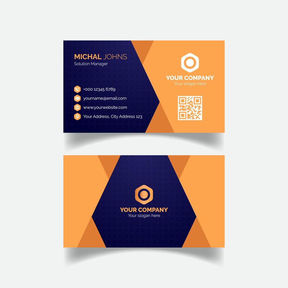 Minimalist business card design vector