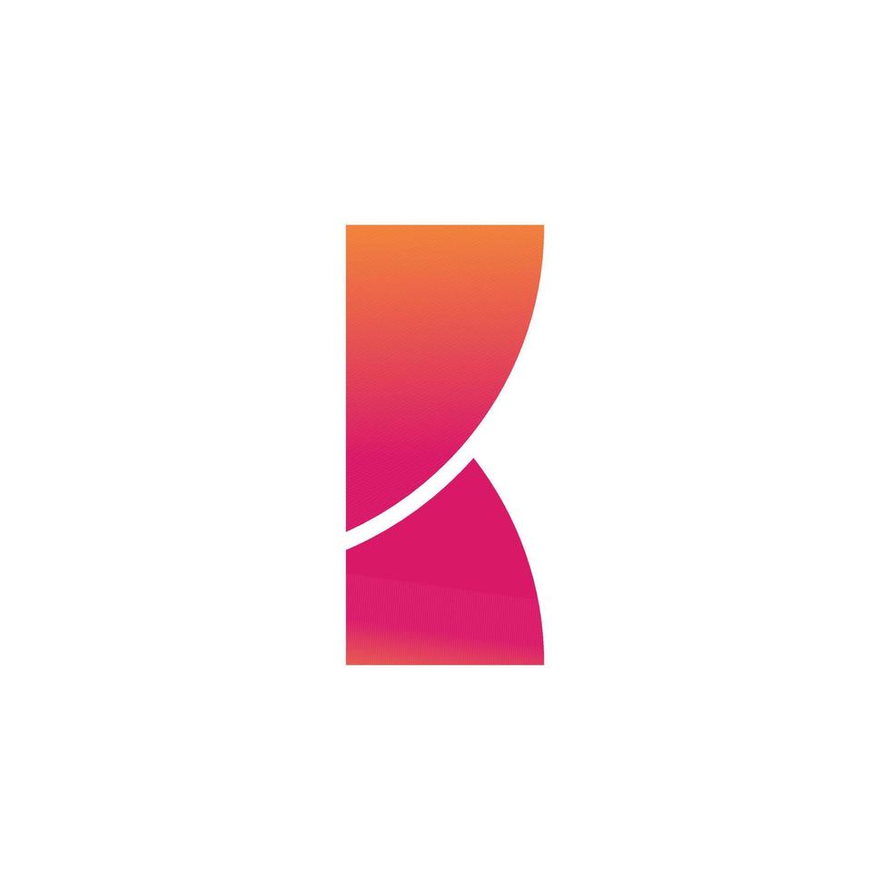 Letter K Initial Abstract Vector Graphic Elements Logo Template