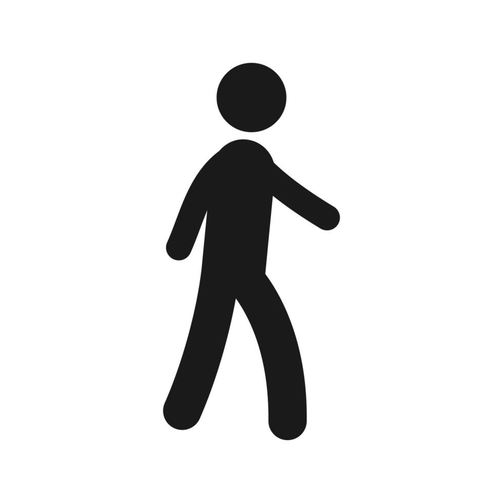 Walk vector icon , color editable isolated on white background