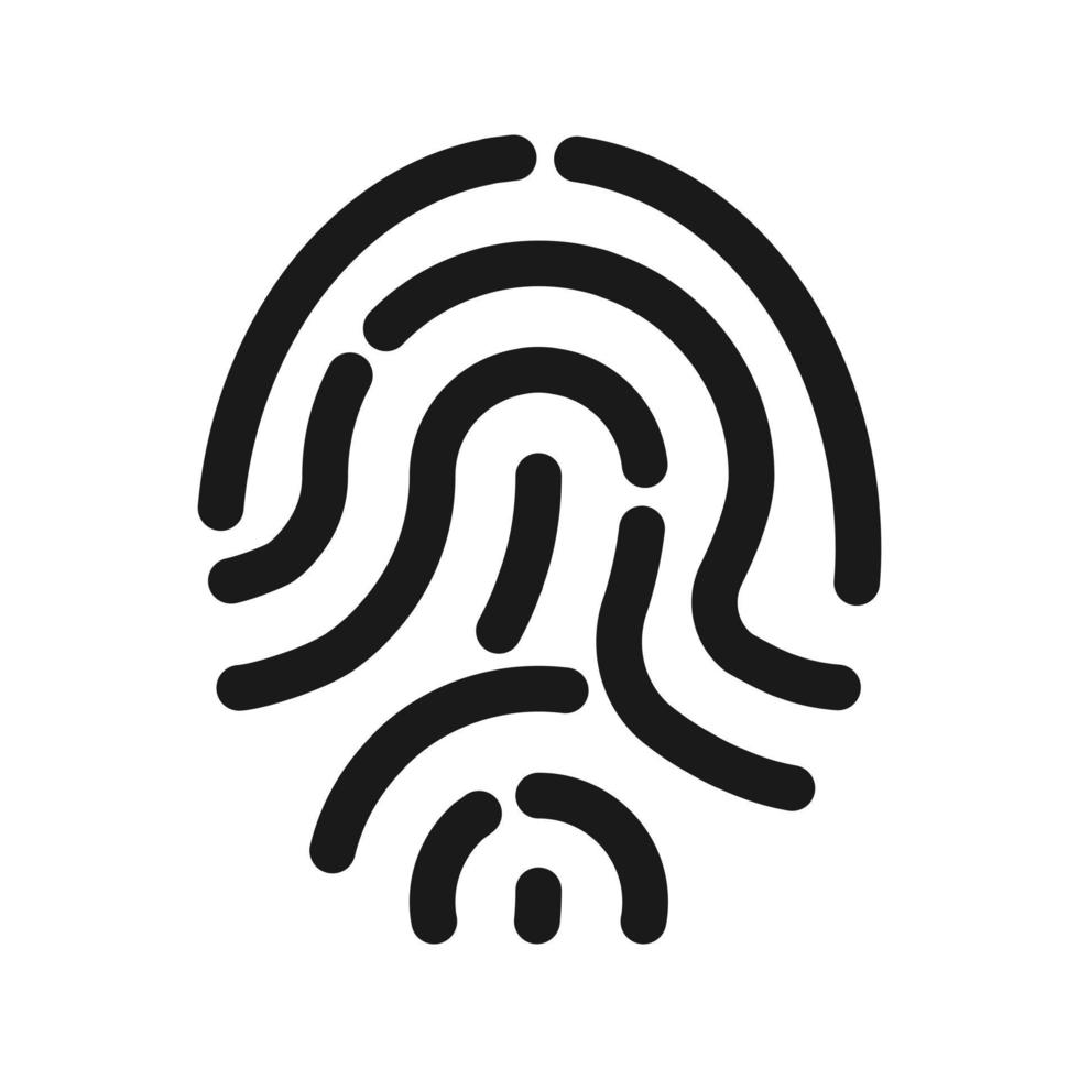 icono de huella digital. Plantilla de símbolo de seguridad para la ilustración de vector de logotipo de colección de diseño gráfico y web