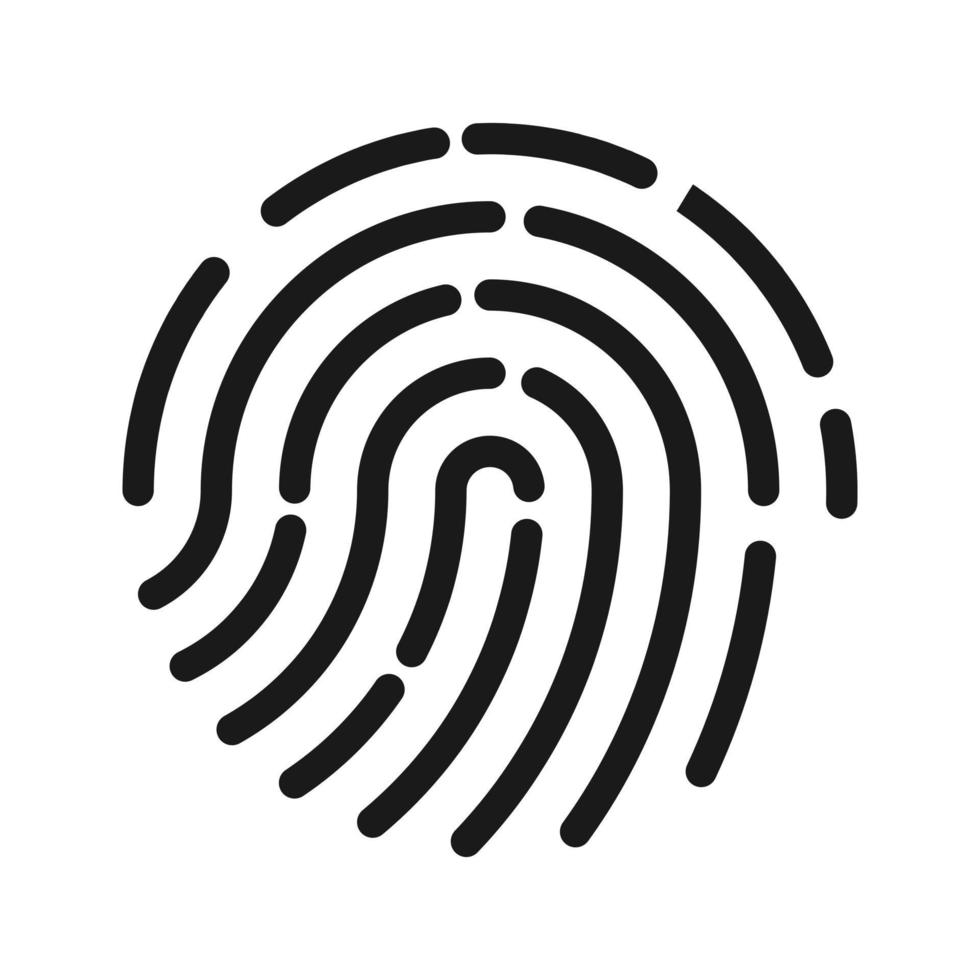 fingerprint icon. Security symbol template for graphic and web design collection logo vector illustration
