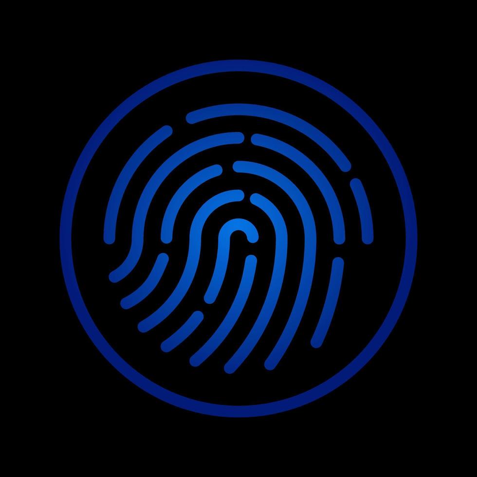 fingerprint icon. Security symbol template for graphic and web design collection logo vector illustration