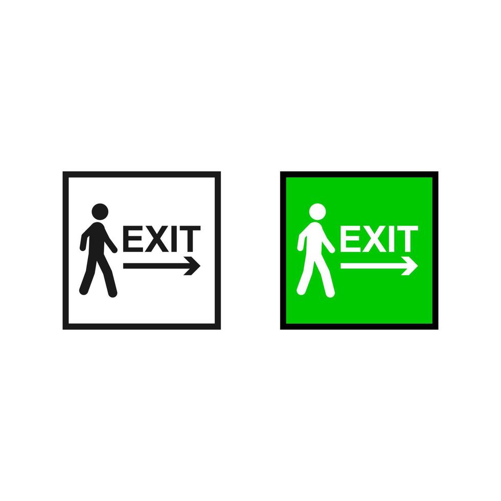 Vector exit icon, symbol exit sign, color editable
