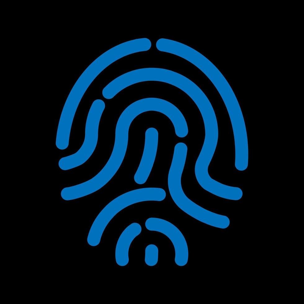 fingerprint icon. Security symbol template for graphic and web design collection logo vector illustration