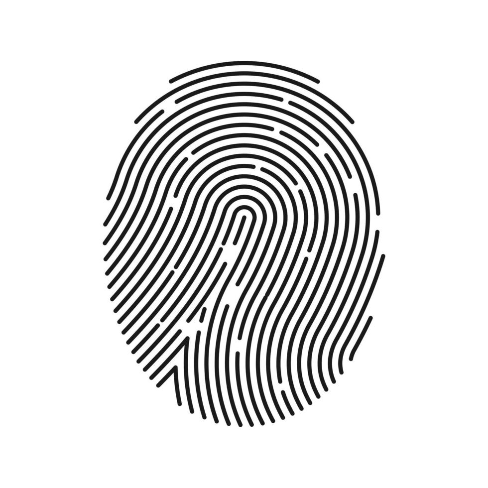 fingerprint icon. Security symbol template for graphic and web design collection logo vector illustration