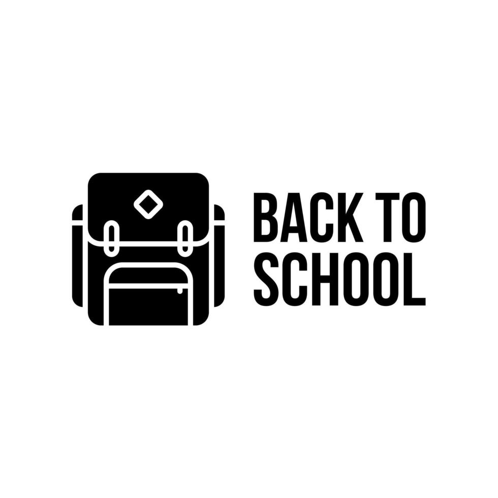 Back to school logo, icon vector