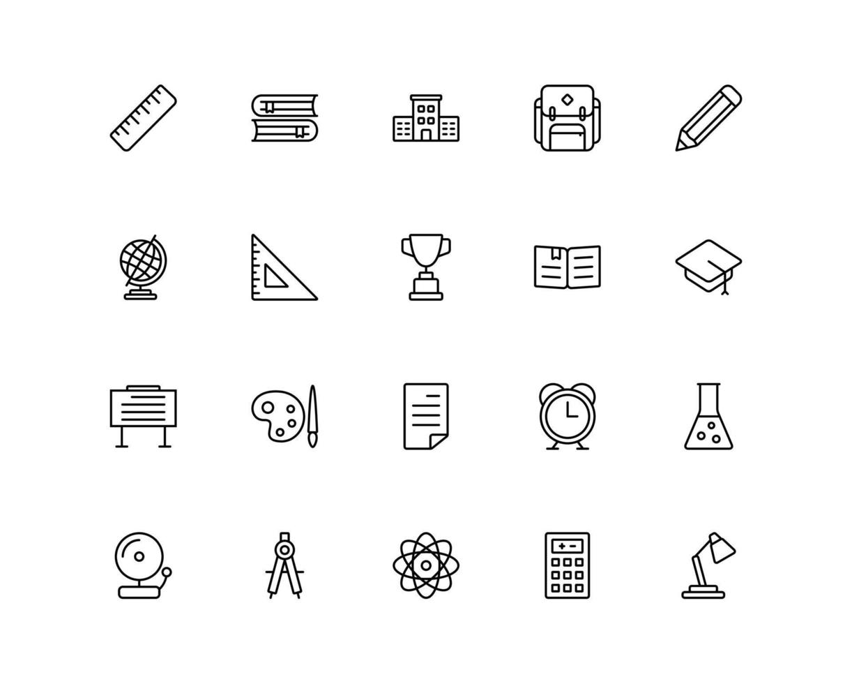 School and education icons vector