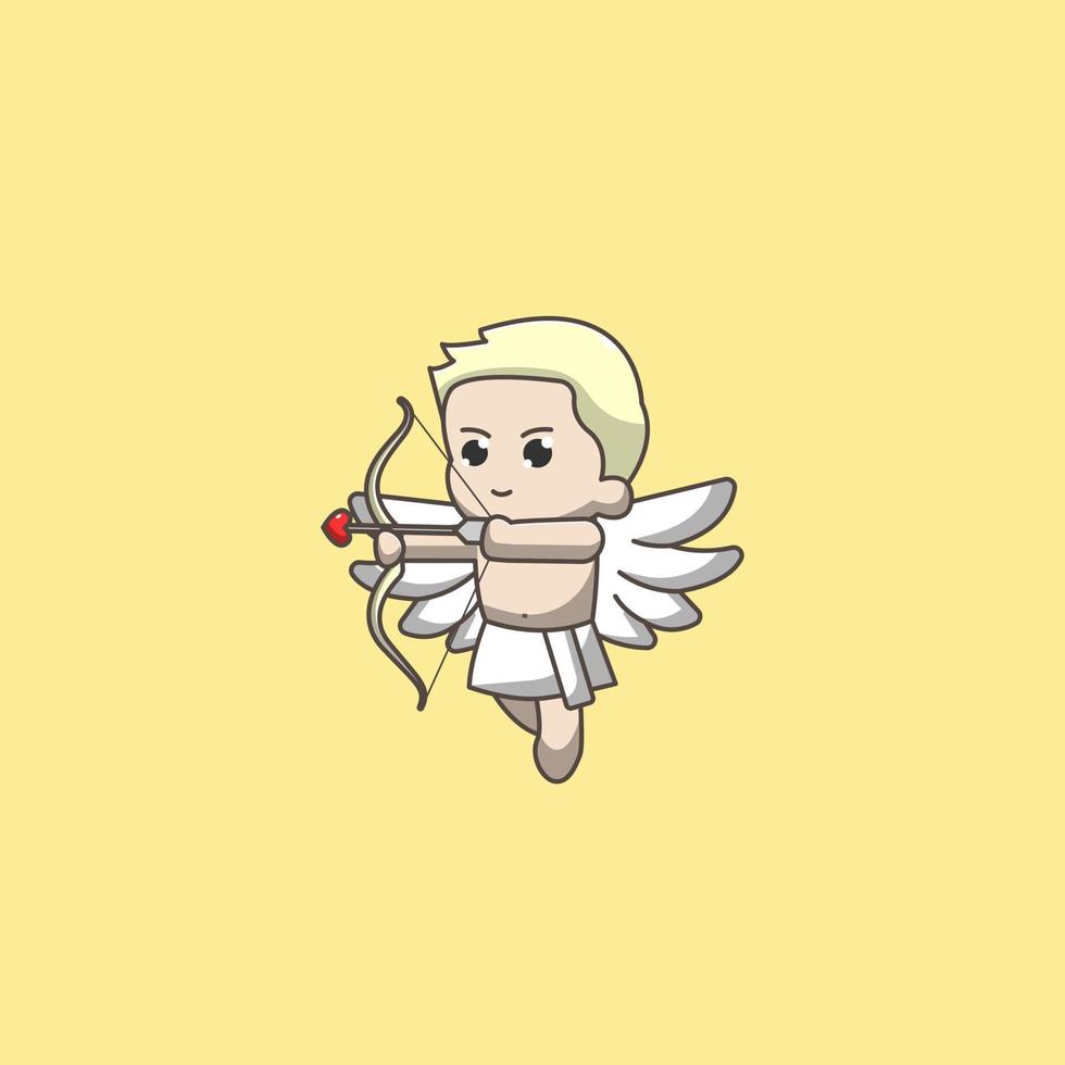 Cupid carries the arrow of love vector
