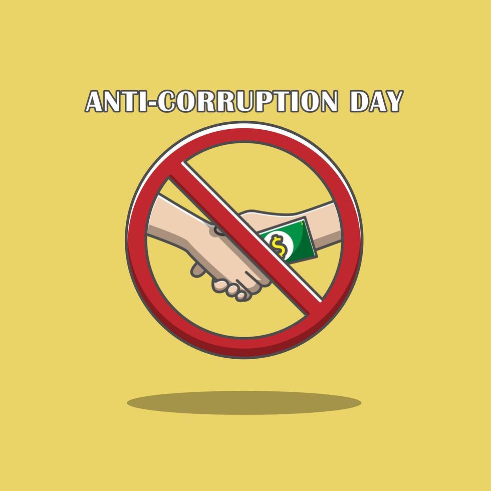 vector ilustración del día contra la corrupción