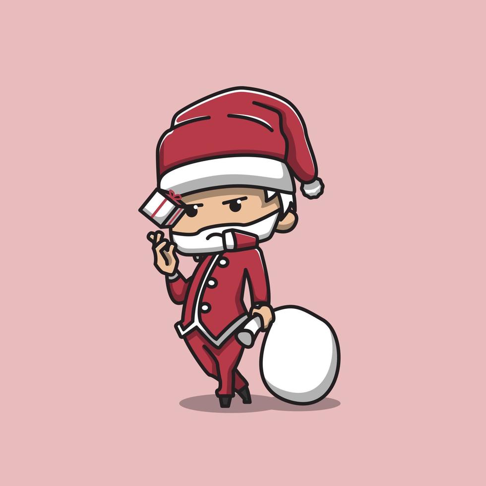 cool santa claus illustration vector