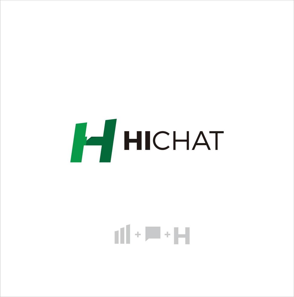 Chat Logo With Letter H vector