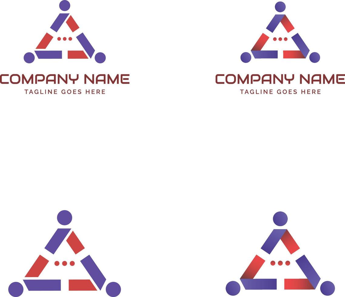 Modern gradient and flat recycle podcast logo design vector