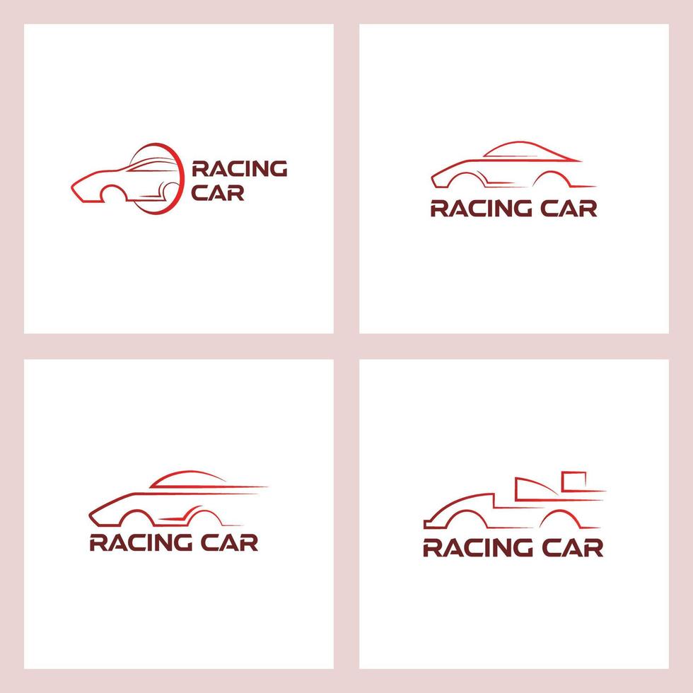 Racing Car Logo Bundle vector