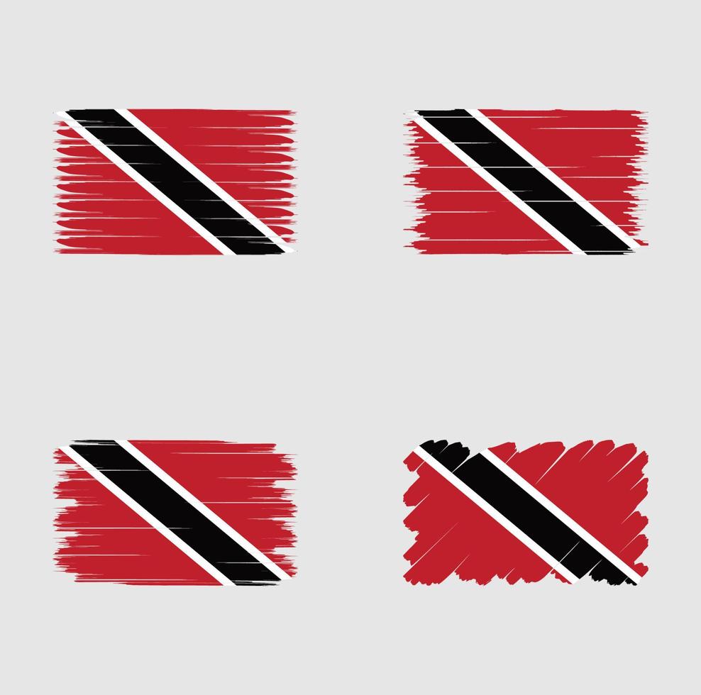 Collection flag of Trinidad and Tobago vector