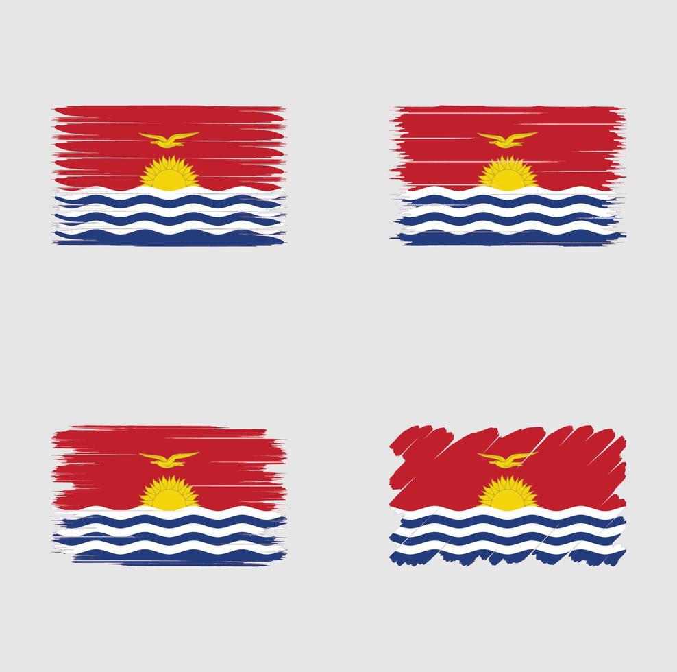 bandera de colección de kiribati vector