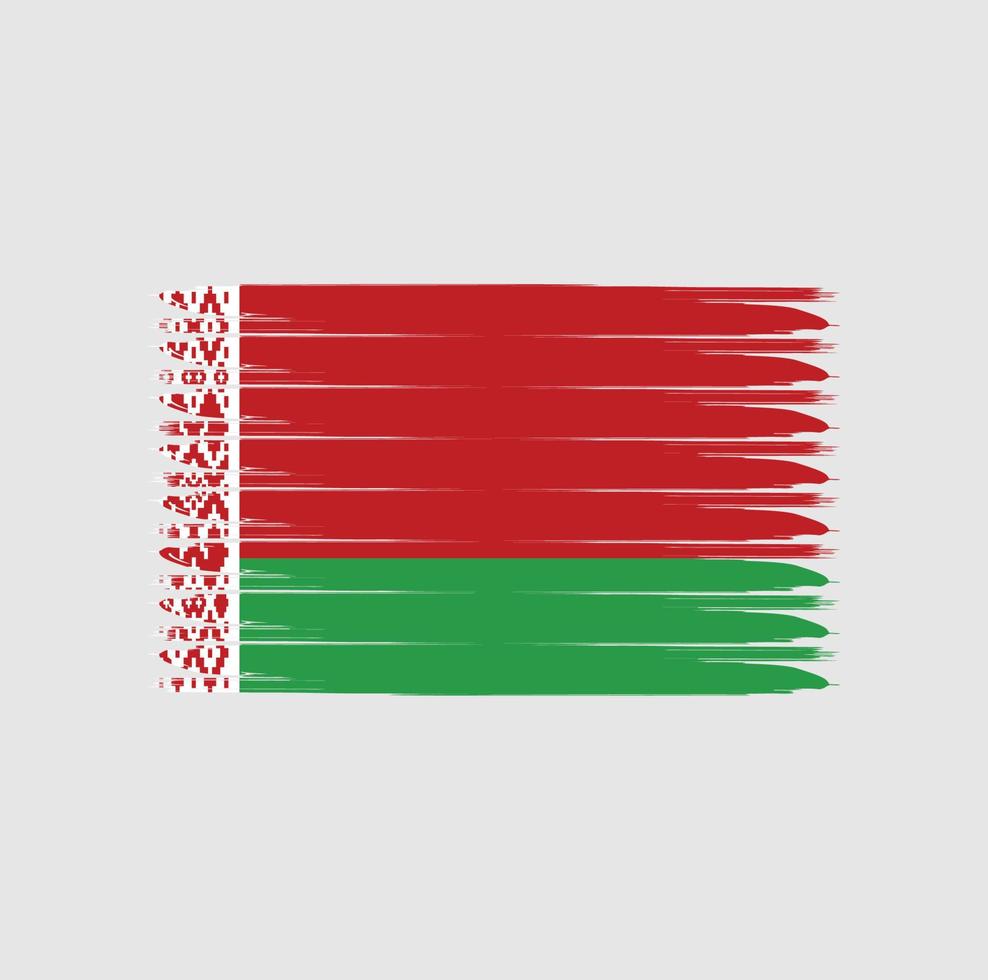 Flag of Belarus with grunge style vector