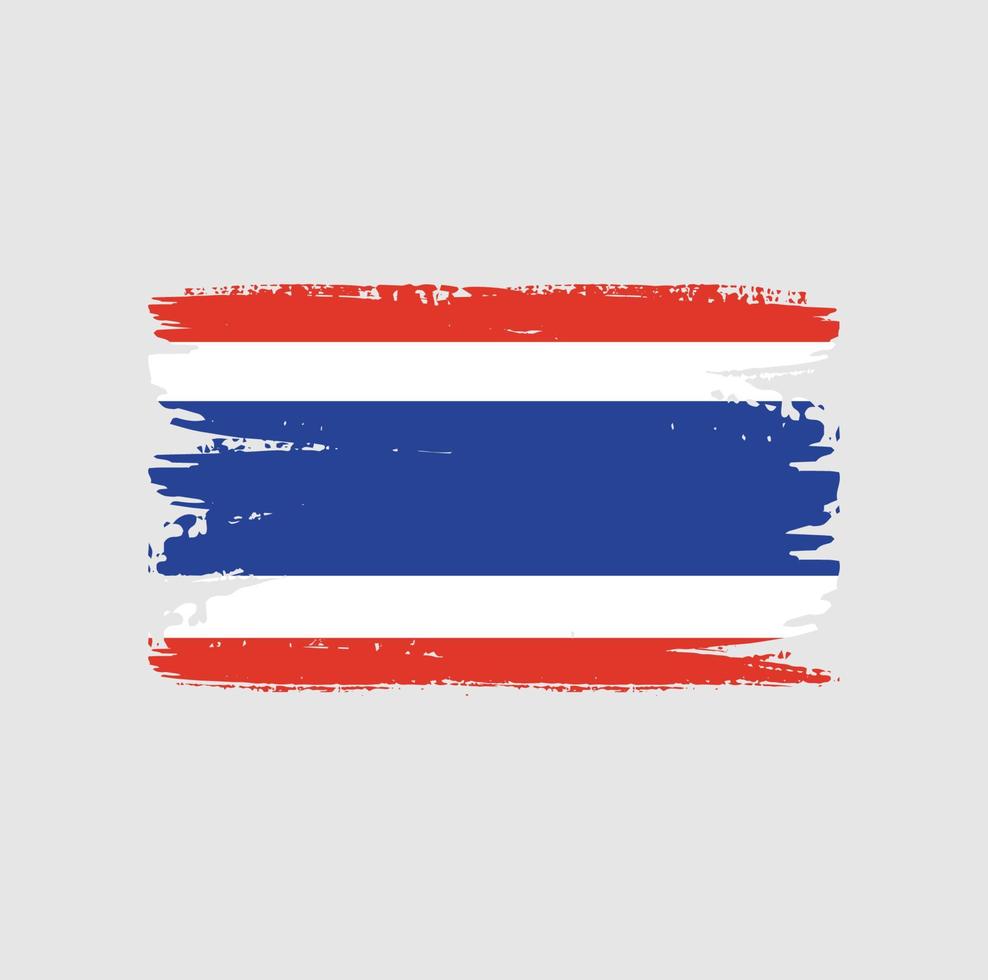 Flag of Thailand with brush style vector