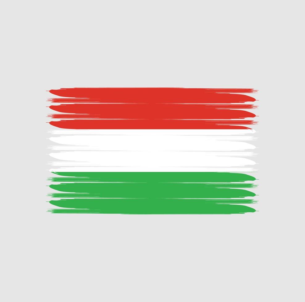Flag of Hungary with grunge style vector