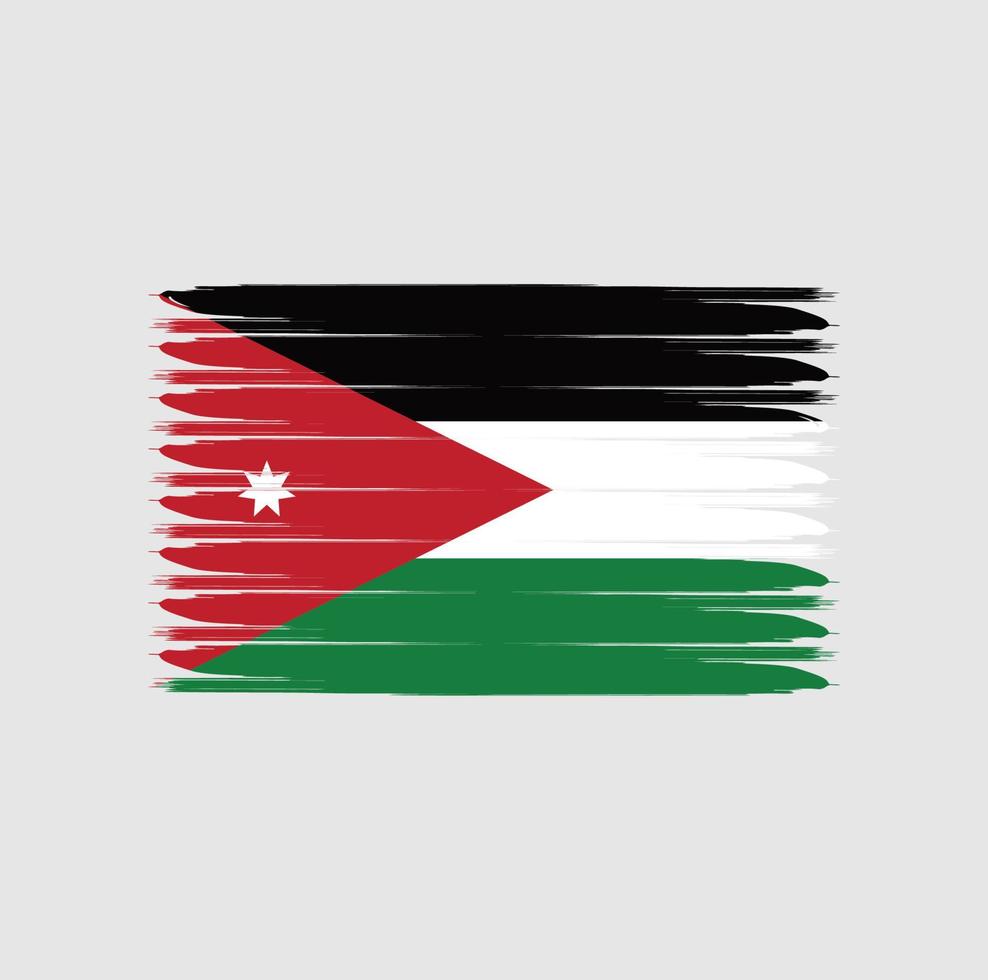 Flag of Jordan with grunge style vector