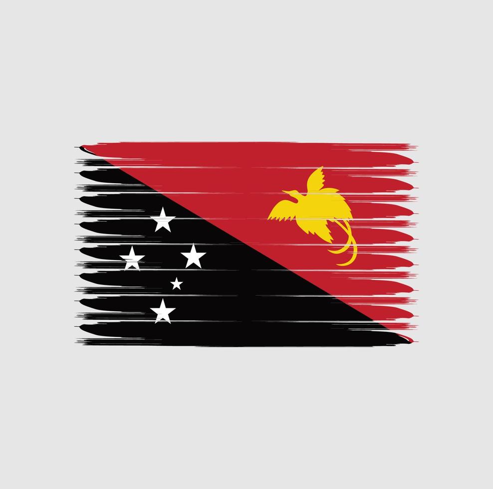 Flag of Papua with grunge style vector